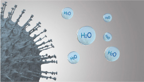 La molécule polluante est totalement suprimée par la technologie Nanoe™ X